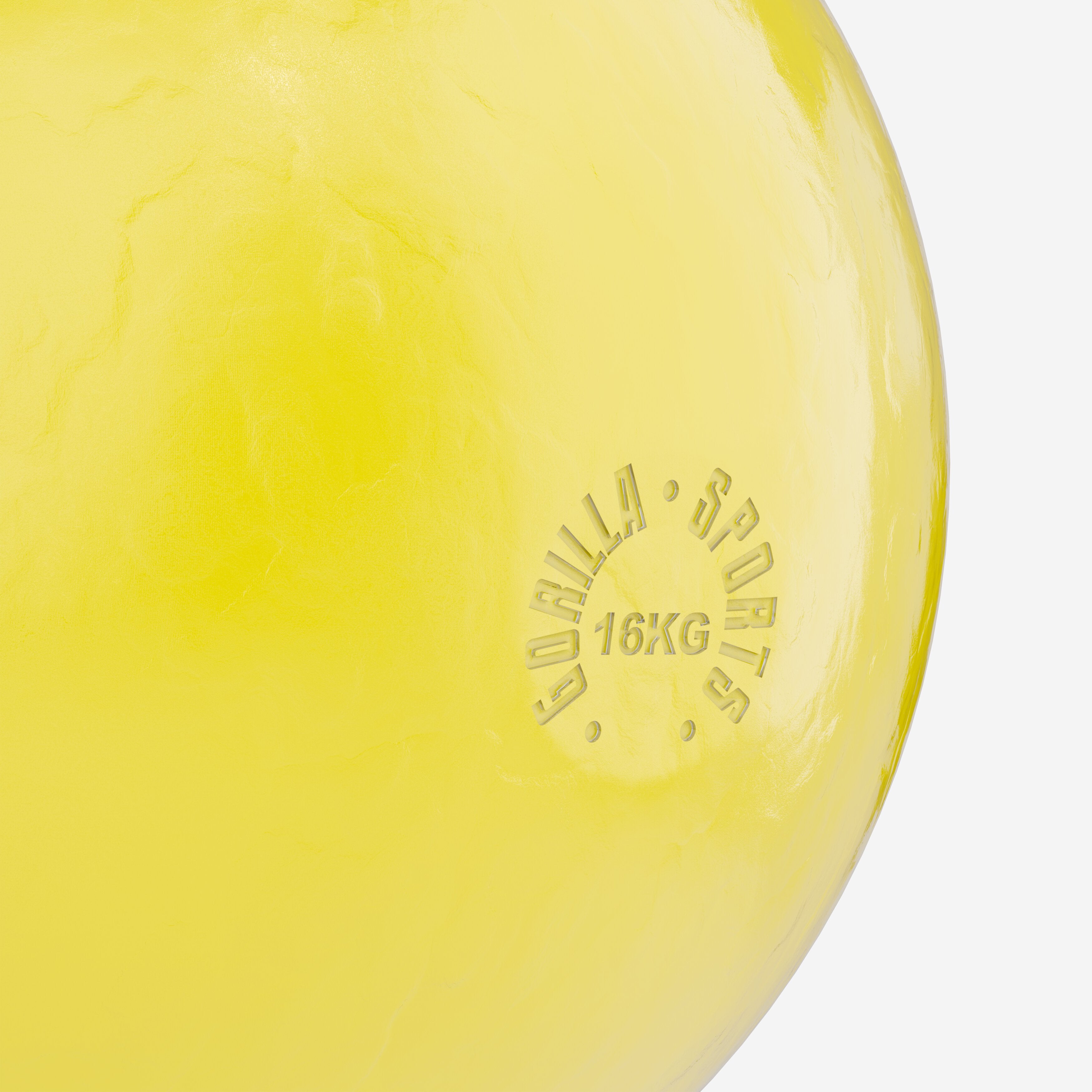 Sacensību kettlebell 16 kg, dzeltens, lietais tērauds