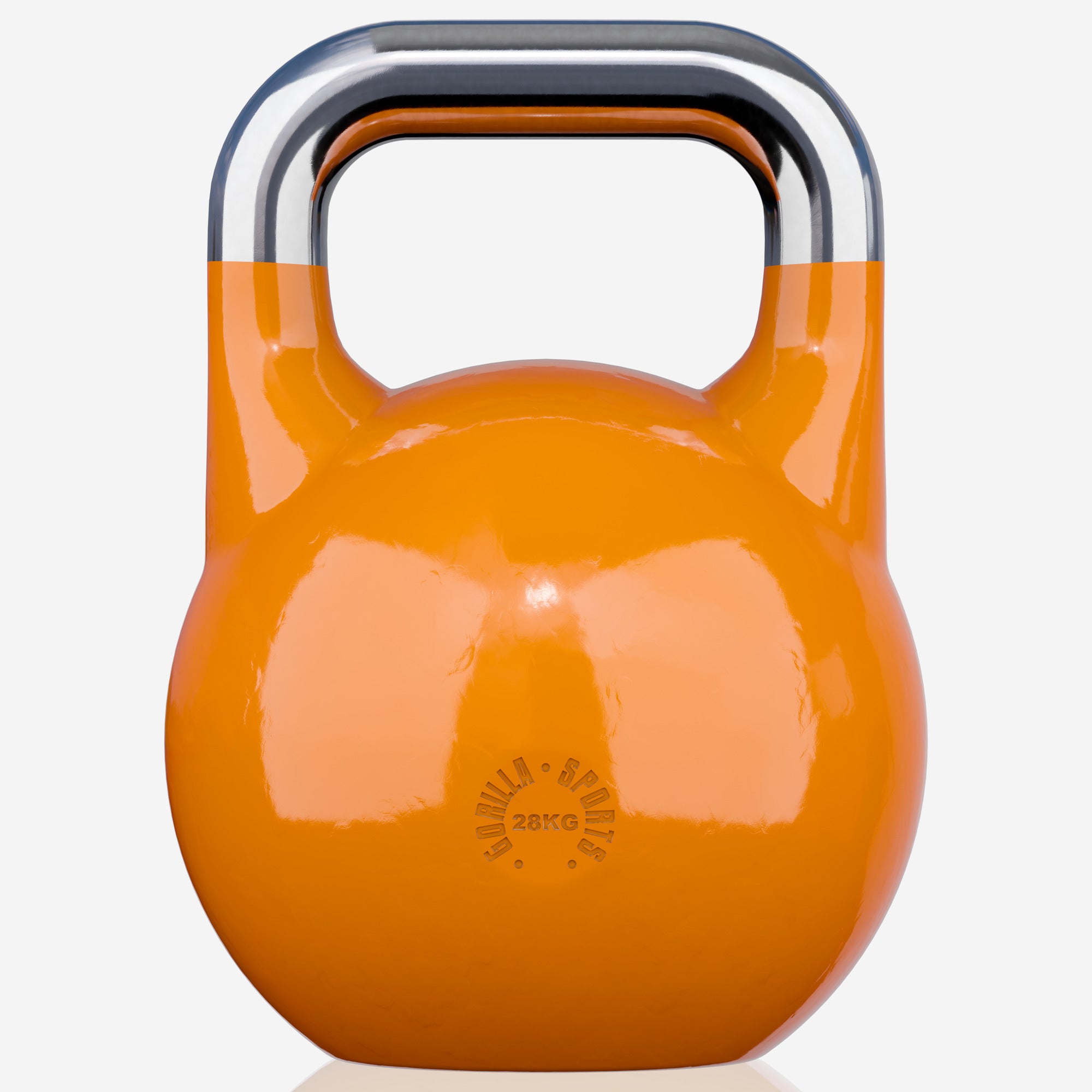 Sacensību kettlebell 28 kg, oranžs, lietais tērauds