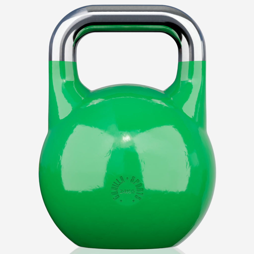 Sacensību kettlebell 24 kg, zaļš, lietais tērauds