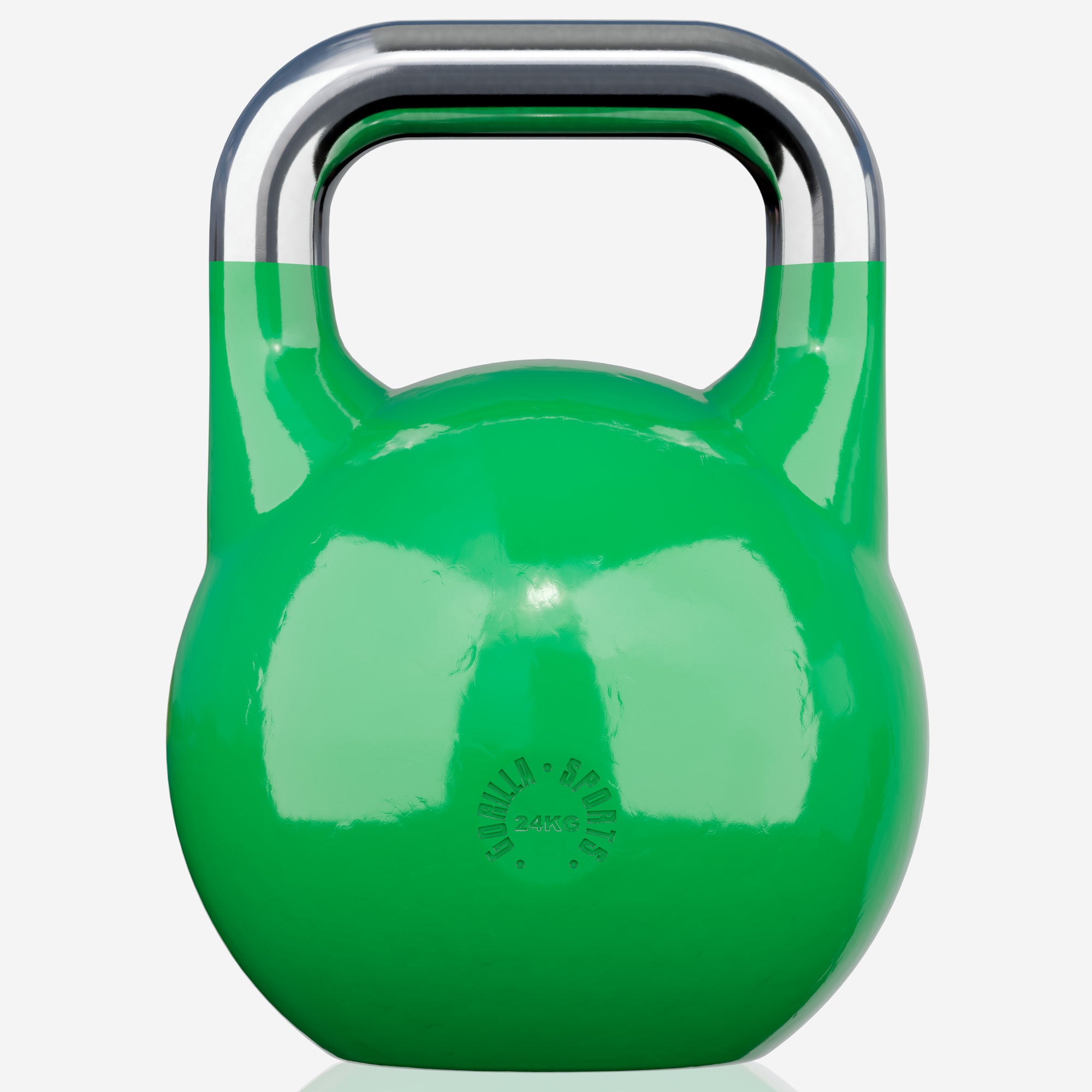 Sacensību kettlebell 24 kg, zaļš, lietais tērauds