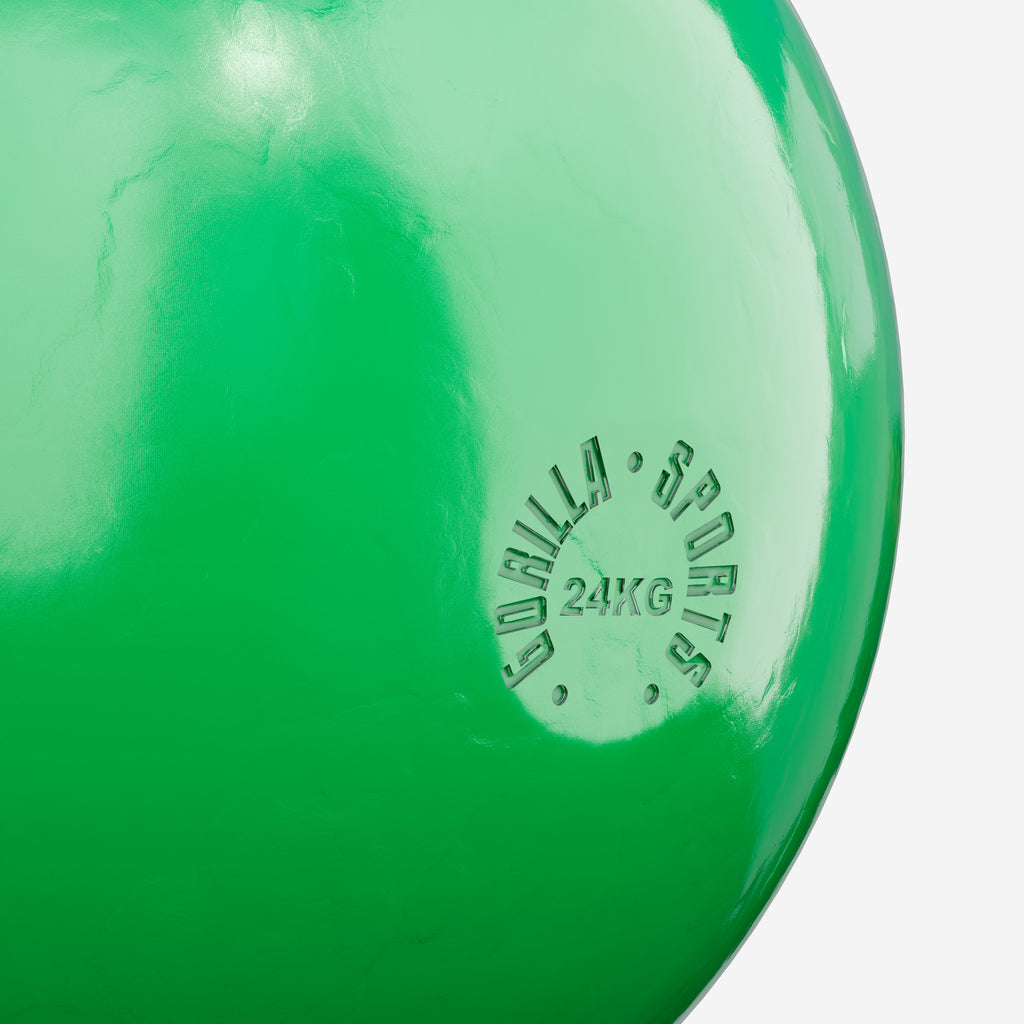 Sacensību kettlebell 24 kg, zaļš, lietais tērauds