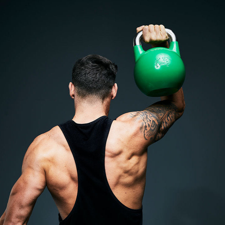 Sacensību kettlebell 24 kg, zaļš, lietais tērauds