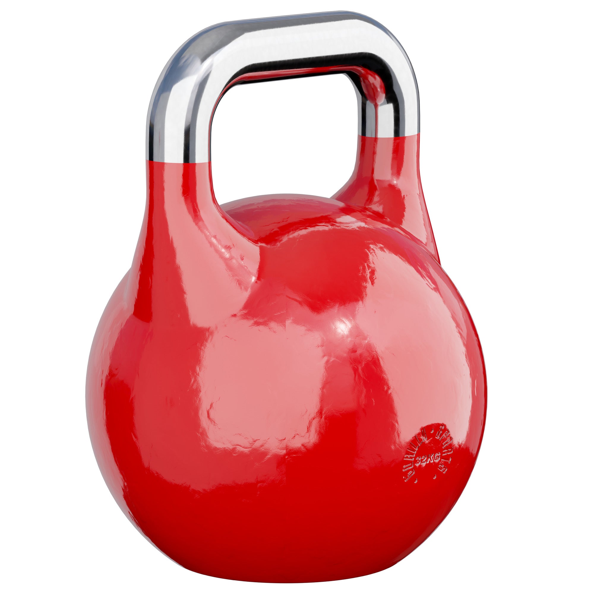 Sacensību kettlebell 32 kg, sarkans, lietais tērauds