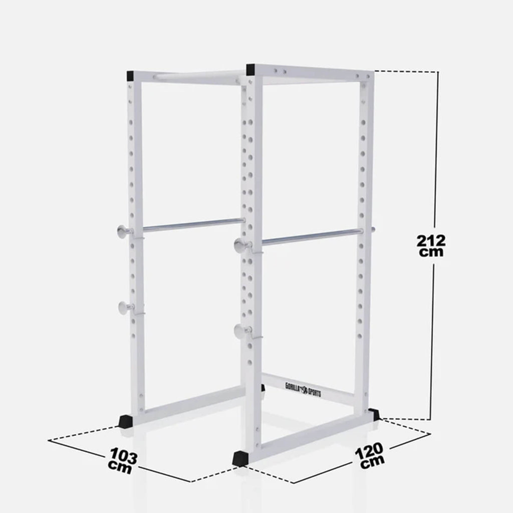 Power Rack pietupienu būris ar drošības balstiem un pievilkšanās stieni