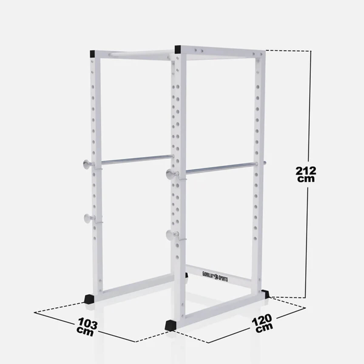 Power Rack pietupienu būris ar drošības balstiem un pievilkšanās stieni