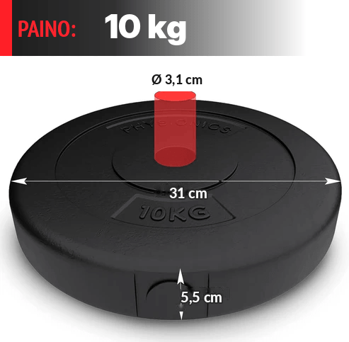 Vinila svaru diski 30 mm, 5–30 kg
