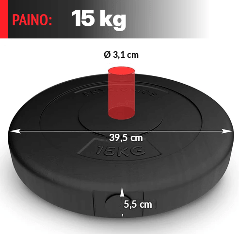 Vinila svaru diski 30 mm, 5–30 kg