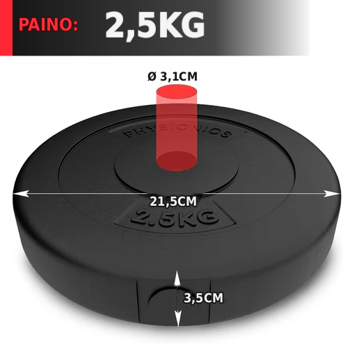 Vinila svaru diski 30 mm, 5–30 kg