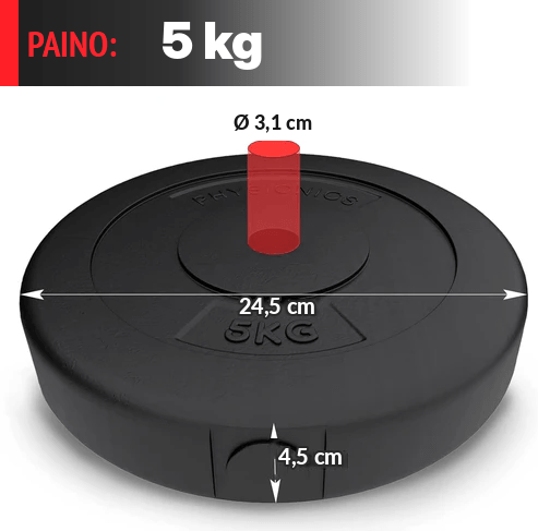Vinila svaru diski 30 mm, 5–30 kg