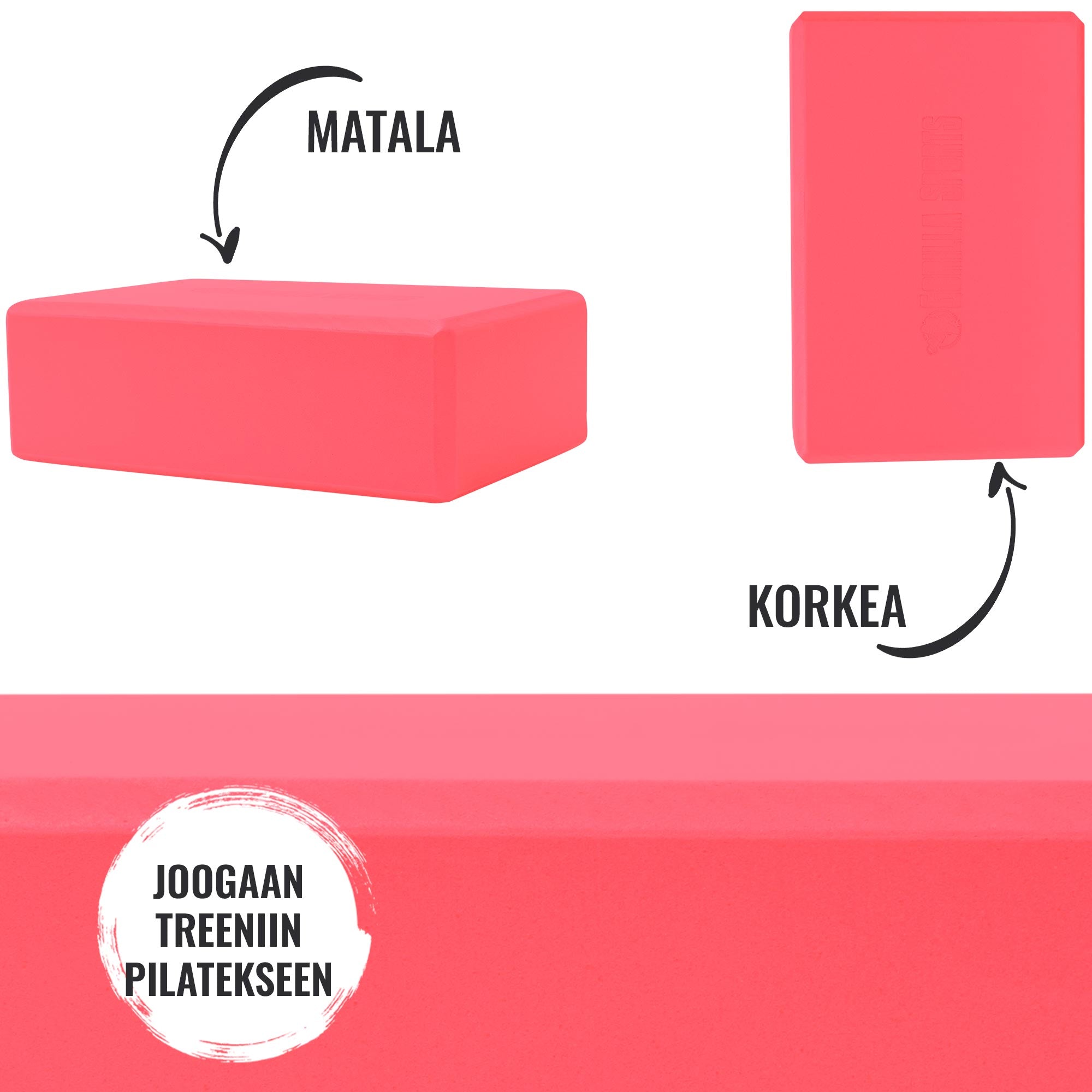 Jogas bloks 23,5 x 15 x 8 cm, melns